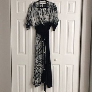 Black tie dye maxi dress